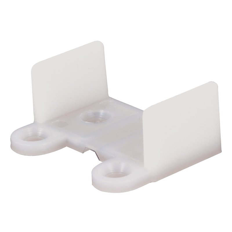 Prime-Line N 6565 Door Guide, Plastic, White, Floor Mounting