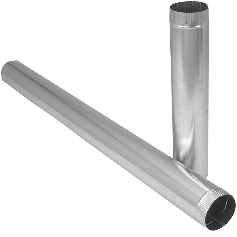 Imperial GV1308 Duct Pipe, 5 in Dia, 24 in L, 28 ga Gauge, Steel, Galvanized, Pack of 10