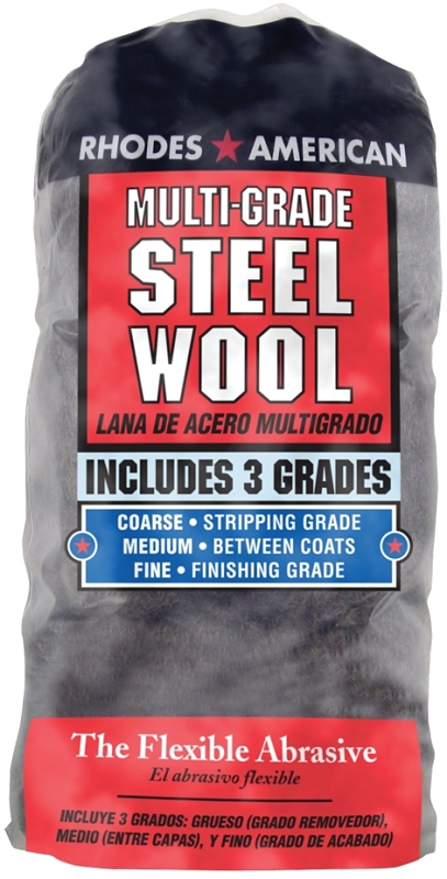 Homax 1021114 Steel Wool, 0, 000, 3 Grit, Extra Fine, Medium