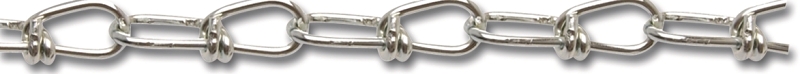 Campbell 076-2024N Double Loop Chain, #2/0, 250 ft L, 255 lb Working Load, Carbon Steel, Zinc-Plated