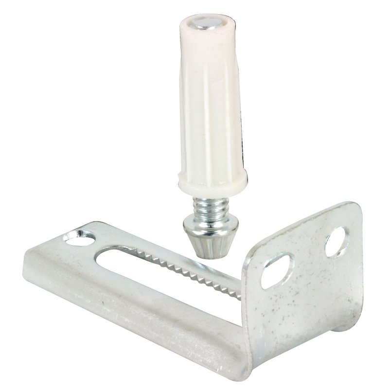 Prime-Line N 6992 Adjustable Pivot Bracket and Pin Kit, Plastic/Steel, Floor