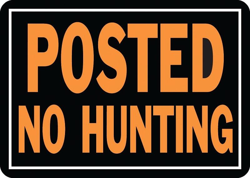 Hy-Ko Hy-Glo Series A00812 Identification Sign, Rectangular, Posted No Hunting, Fluorescent Orange Legend, Aluminum, Pack of 12