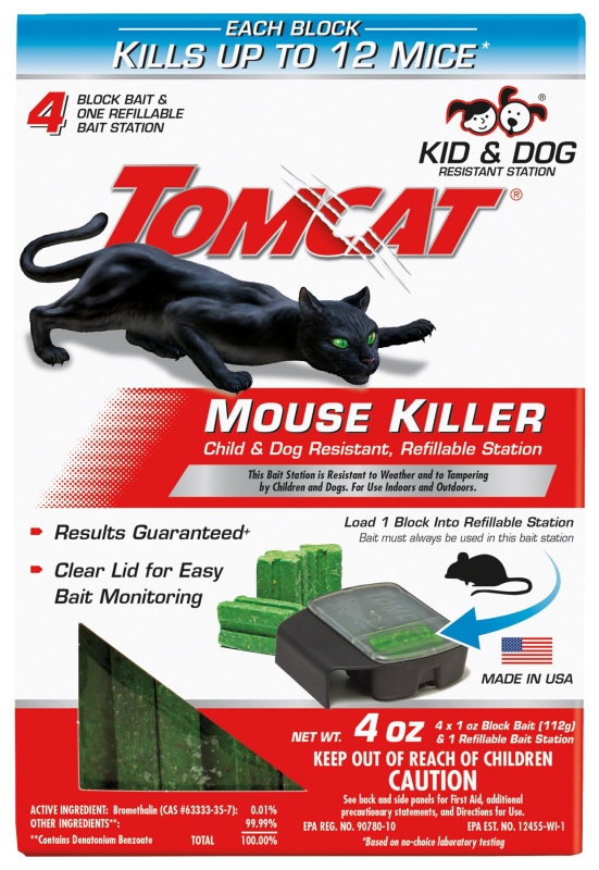 Tomcat 0371710 Mouse Killer Station, 4 oz Bait, Plastic