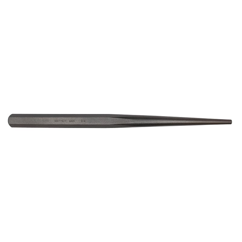 Mayhew 44103 Line-Up Punch, 1/4 in Tip, 10 in L, Hex Shank