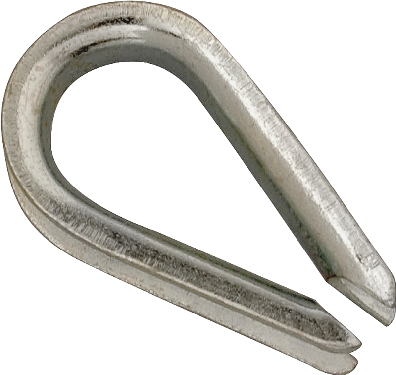 Campbell T7670649 Wire Rope Thimble, 3/8 in Dia Cable, Iron, Electro-Galvanized, Pack of 10