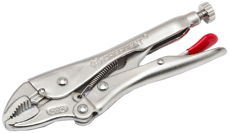Crescent C7CVN Locking Plier, 7 in OAL, 1-5/8 in Jaw Opening, Rawhide Handle, Non-Slip Grip Handle, 1.85 in W Jaw
