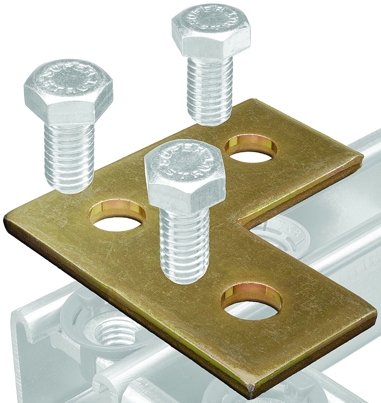 SuperStrut 200 Series ZAB219-10 Right Angle Corner Bracket, Steel, Gold, Gold Galvanized
