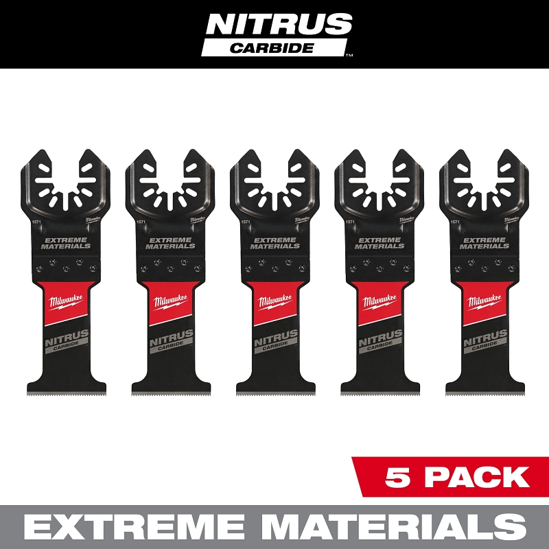 Milwaukee NITRUS Series 49-25-1575 Oscillating Multi-Tool Blade, 1-3/8 in D Cutting, Carbide