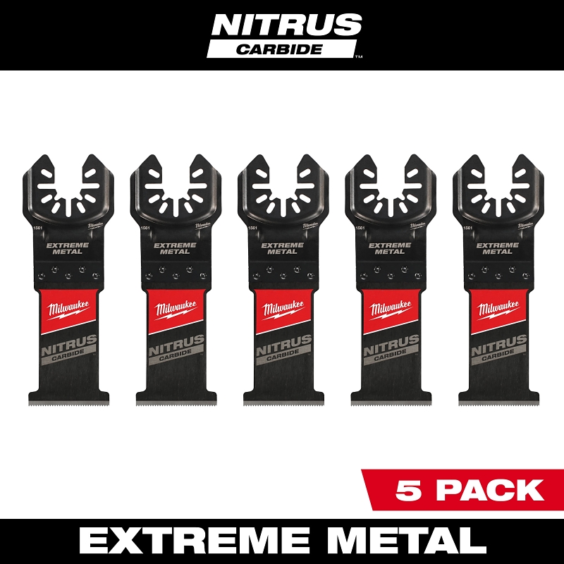 Milwaukee NITRUS Series 49-25-1565 Oscillating Multi-Tool Blade, 1-3/8 in D Cutting, Carbide