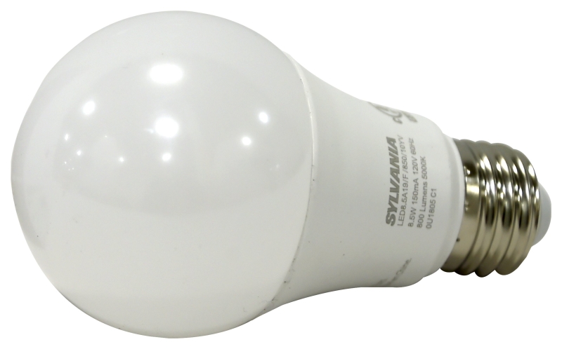 Sylvania 79282 LED Bulb, General-Purpose, A19 Lamp, 60 W Equivalent, E26 Lamp Base, Non-Dimmable, Frosted
