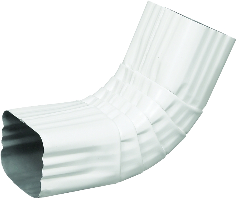 Amerimax 27064 Gutter Elbow, 2 x 3 in Gutter, Aluminum, White