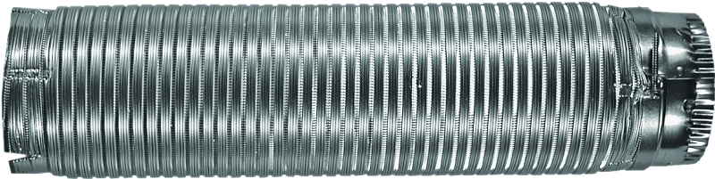 Builder's Best E-Z-Fasten 010150 Flexible Dryer Vent Pipe Male Snap-Lock, 4 in, 5 ft L, Aluminum