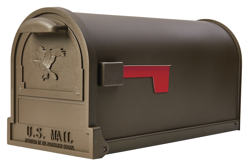 Gibraltar Mailboxes Arlington Series AR15T000 Mailbox, 1475 cu-in Capacity, Steel, Bronze/Galvanized, 9-1/2 in W, Bronze