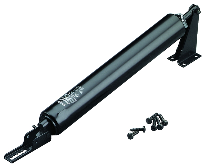 Wright Products V150BL Pneumatic Door Closer, 1-1/2 in Dia Rod, 15-3/4 in L, Aluminum, 90 deg Opening