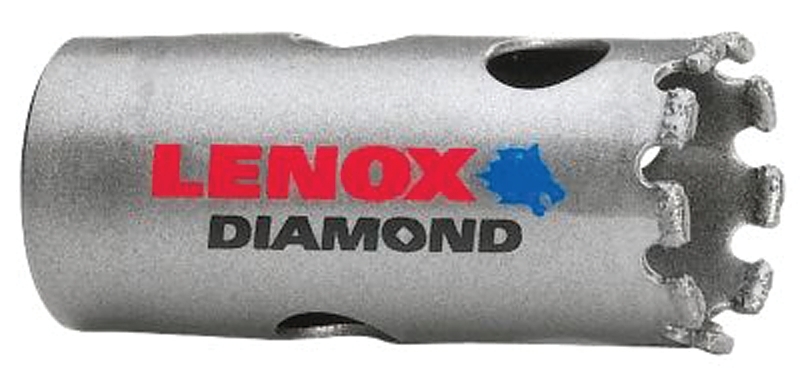 Lenox 12113 Hole Saw, 7/8 in Dia, 1-5/8 in D Cutting, Diamond Cutting Edge, 1/4 in Dia Pilot Drill
