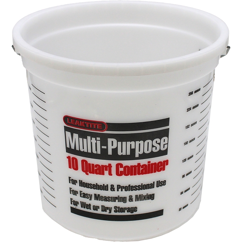 Leaktite-IPL Plastics 1045139-10 Paint Container, 10 qt Capacity, HDPE, Natural