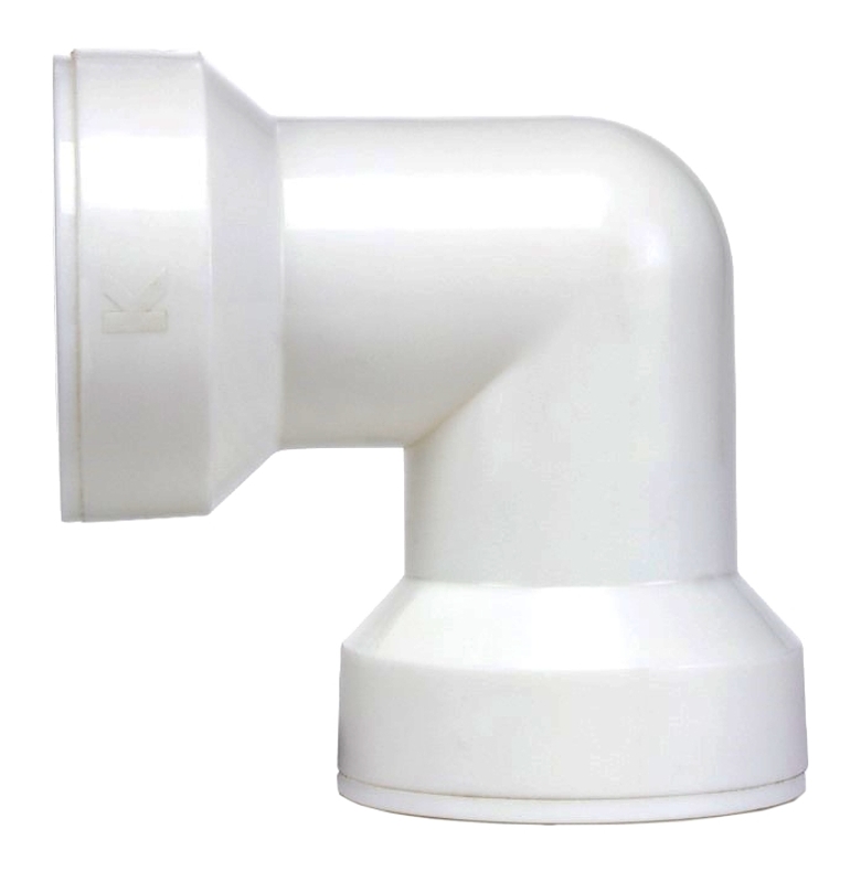 Insta-Plumb 47QLK Coupling Elbow, Plastic, White, For: Undersink Tubular Drainage