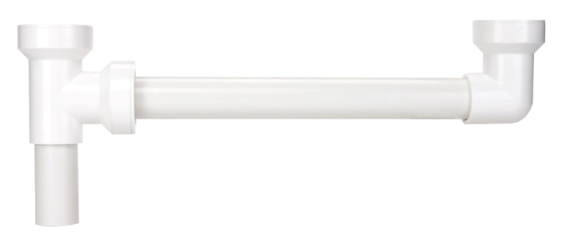 Insta-Plumb 125-16QLK Waste Tube, End Outlet, Plastic, White, For: Double Bowl Kitchen Sink, Undersink Tubular Drainage