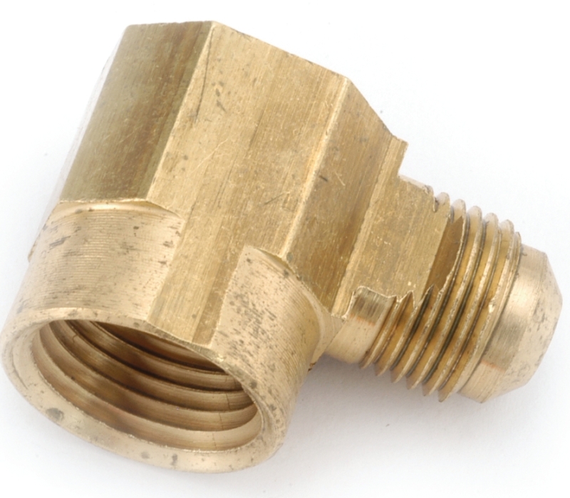 Anderson Metals 754050-1008 Reducing Tube Elbow, 5/8 x 1/2 in, Flare x Female, 90 deg Angle, Brass, 650 psi Pressure