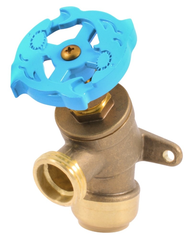SharkBite 24623LF Garden Valve, 3/4 in, MHT, 200 psi Pressure, Multi-Turn Actuator, Brass Body