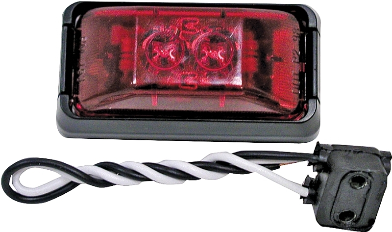 PM V153KR Side Marker/Clearance Light Kit, 9 to 16 V, LED Lamp, Red Lens, Grommet Mounting