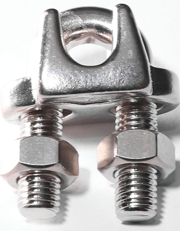 Baron 260S-5/16 Wire Rope Clip, 5/16 in Dia Wire Rope, Stainless Steel