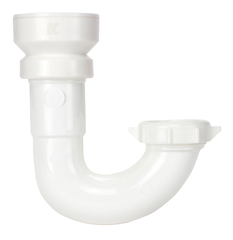 Insta-Plumb 10400QLK J-Bend, Plastic, White, For: Under the Kitchen Sink Drainage