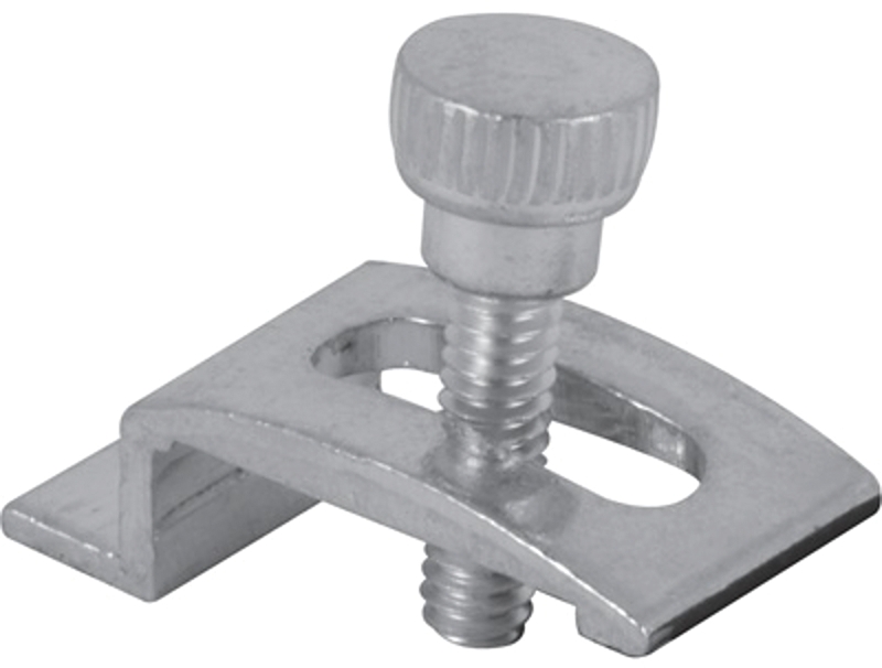 Prime-Line 165-4086 Storm Door Panel Clip, 3/4 in L x 1/2 in W x 1/4 in D Dimensions, Aluminum, Mill, Pack of 6