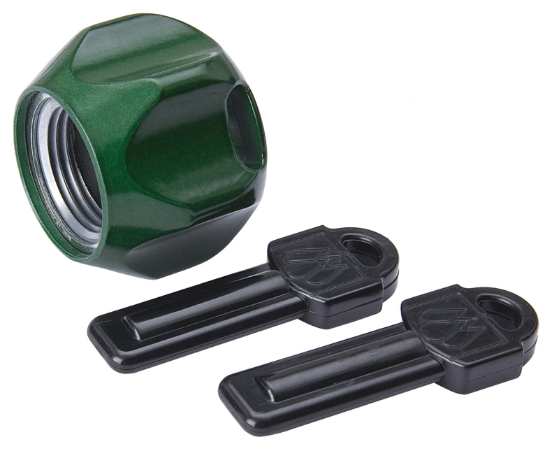 B & K ProLine Series 103-501RP Flowlock Hose End Locking Device, Brass, Green, Anodized, For: 3/4 in Hose Thread Outlet