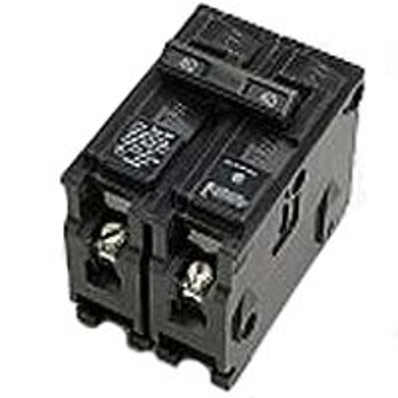 Connecticut Electric ICBQ250 Circuit Breaker, Interchangeable, Type QP, 50 A, 2-Pole, 120/240 V, Plug Mounting, Black