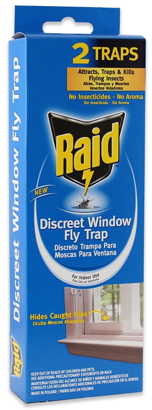 PIC FLYHIDE-RAID Window Fly Trap, Solid, 2 Pack