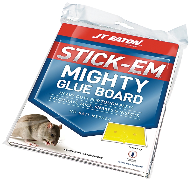 J.T. Eaton Stick-Em 157 Glue Board Trap, 8-3/4 in L, 6-3/4 in W, 1/2 in H