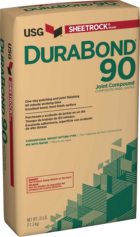 USG Durabond 90 381630120 Joint Compound, Powder, White, 25 lb Bag