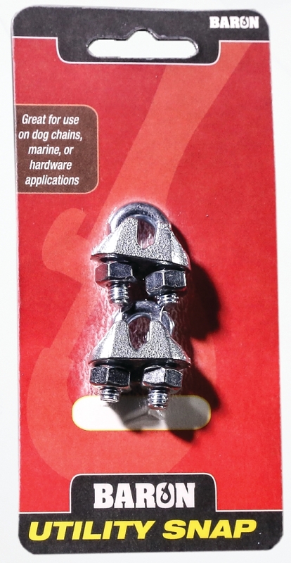 Baron C-260-1/8 Wire Rope Clip, Iron/Steel, Galvanized