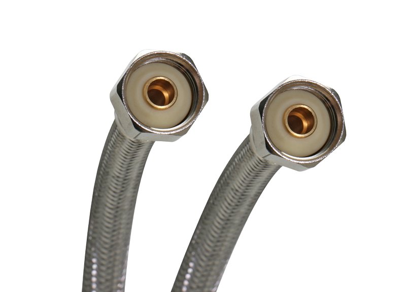 Fluidmaster B4F12 Water Supply Connector, 1/2 in Inlet, FIP Inlet, 1/2 in Outlet, FIP Outlet, 12 in L