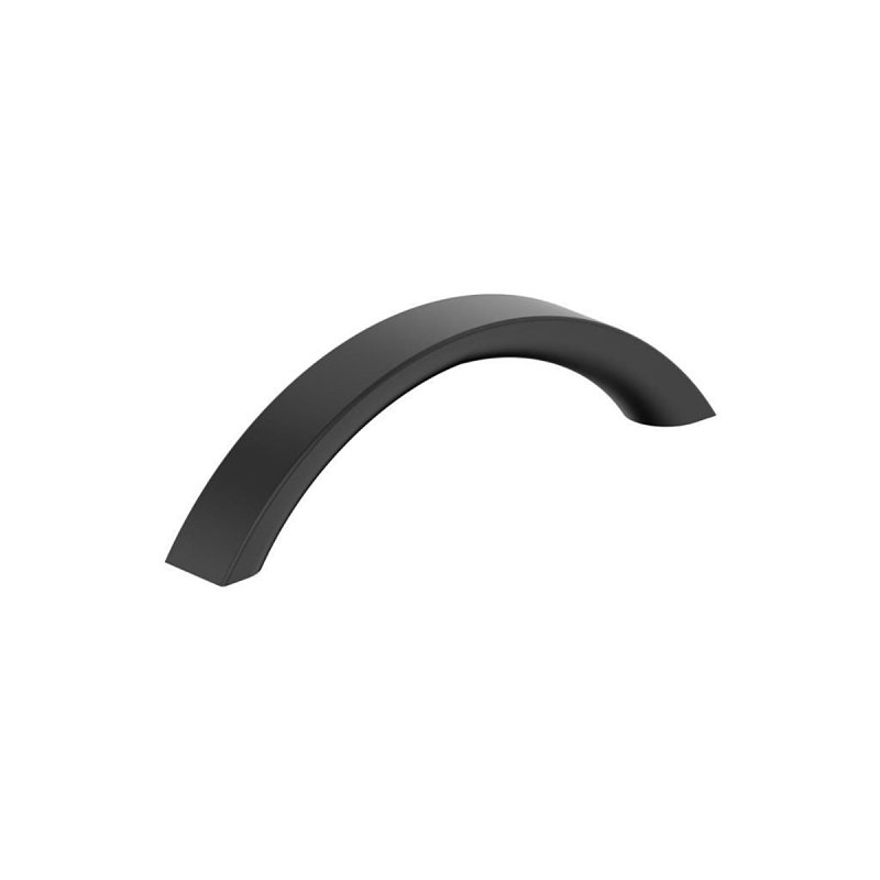 Amerock Parabolic Series BP37346MB Cabinet Pull, 4-1/2 in L Handle, 1-3/16 in Projection, Zinc, Matte Black