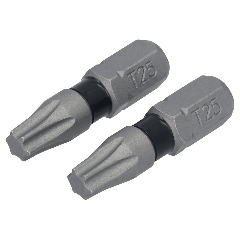 DEWALT TOUGHGRIP DWAF1TX25TG2 Screwdriver Bit, #25 Drive, Torx Drive, 1/4 in Shank, Hex Shank, 1 in L, Steel