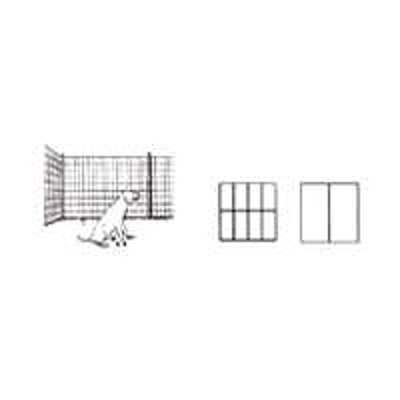 Jackson Wire 10 08 23 29 Welded Garden Fence, 50 ft L, 24 in H, 1/2 x 1 in Mesh, 16 ga Gauge, Steel, Black, Vinyl-Coated