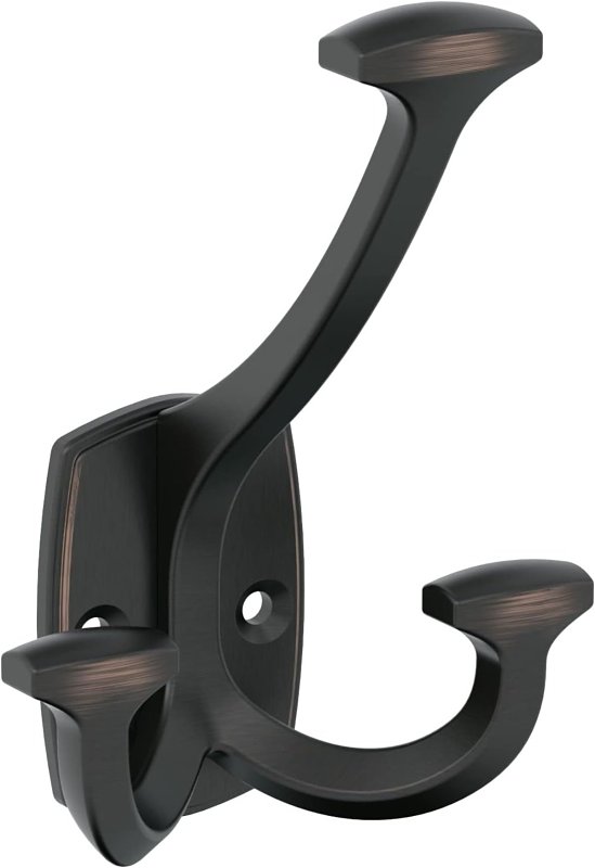 Amerock Vicinity Series H37004ORB Decorative Wall Hook, 3-1/8 in W, Zinc, Oil-Rubbed Bronze, 25 lb