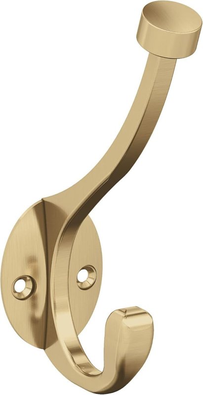 Adare H55465BBZ Decorative Wall Hook, 11/16 in W, Zinc, Golden Champagne, 25 lb, 3-5/16 in Projection