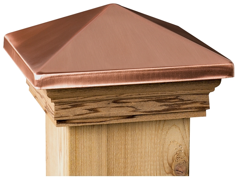 Maine Ornamental 72217 Post Cap, 4 in L, 4 in W, Cedar Wood, Copper, Copper