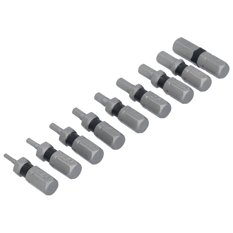 DEWALT TOUGHGRIP DWAF1HSTG9 Hex Bit Set, 9-Piece, Steel