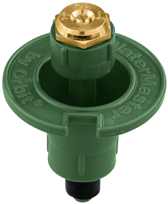 Orbit 54027 Pop-Up Flush Head Sprinkler, 1/2 in Connection, MNPT, 1-3/4 in H Pop-Up, 12 ft, Adjustable Nozzle, Plastic, Pack of 50