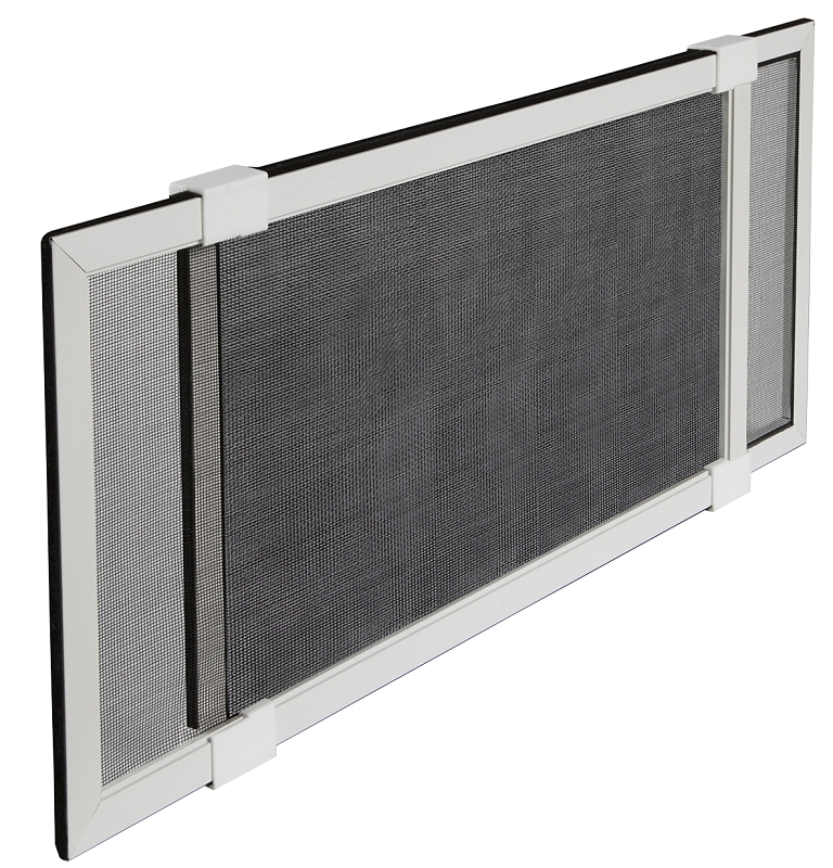 M-D 14186 Window Screen, 20-1/8 in L, 20 to 37 in W, Aluminum/Fiberglass, White