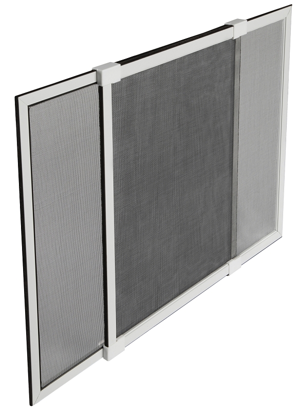 M-D 14177 Window Screen, 18 in L, 20 to 37 in W, Aluminum/Fiberglass, White