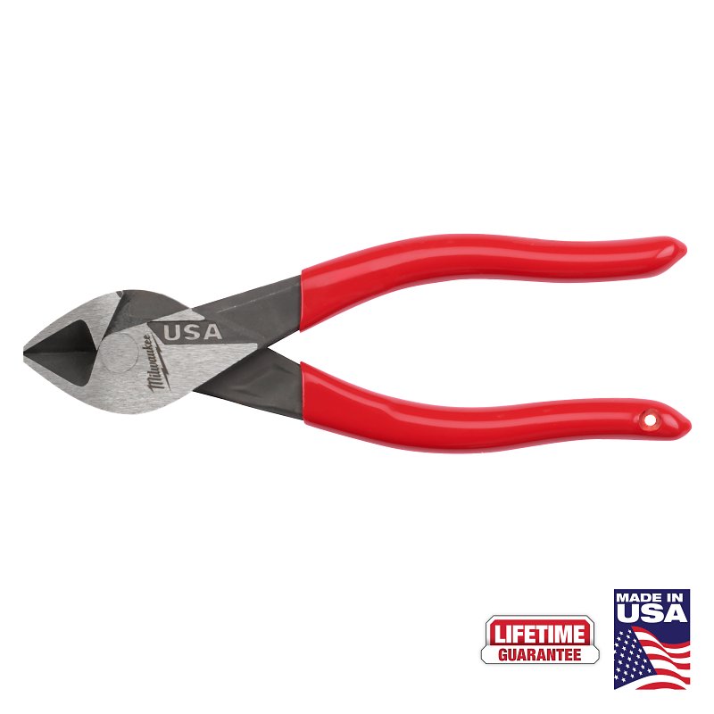 Milwaukee MT506 Cutting Plier, 6.09 in OAL, 3/4 in Jaw Opening, Red Handle, Dipped Grip Handle