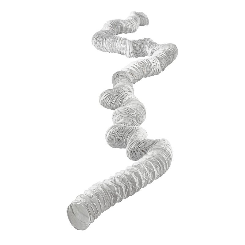 Lambro 215L Flexible Vent Hose, 3 in ID, 50 ft L, Vinyl, White