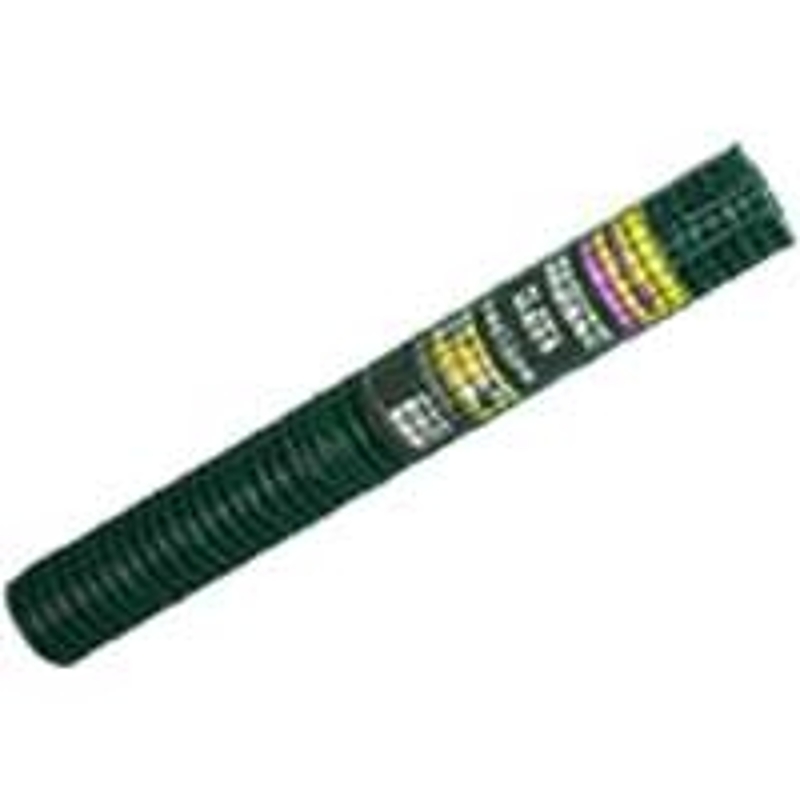 Jackson Wire 11 03 12 25 Hardware Cloth, 5 ft L, 24 in W, 19 ga Gauge, 1/2 in Mesh, Vinyl-Coated, Green