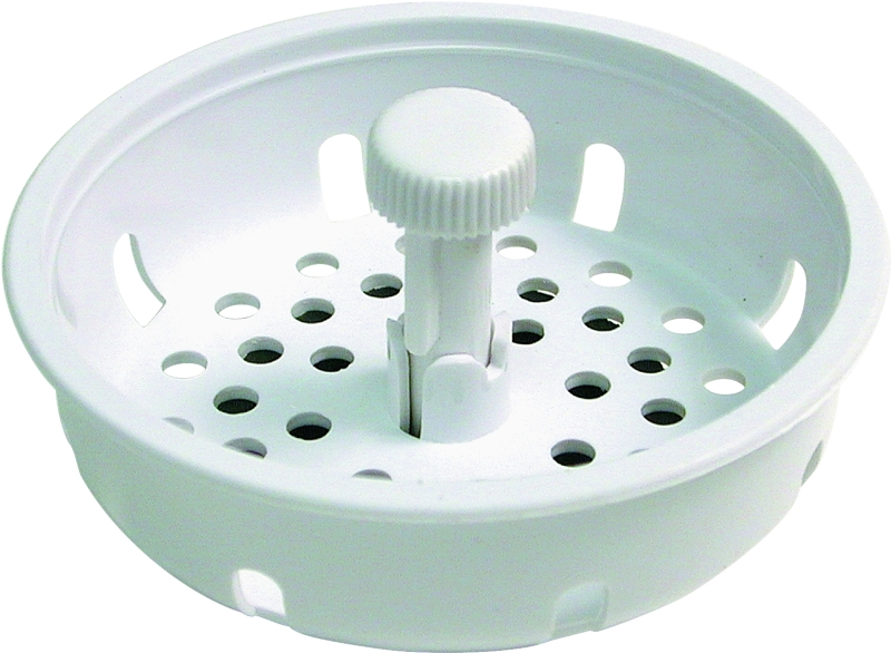 Danco 86792 Basket Strainer with Stopper, 3-1/4 in Dia, Plastic, For: 3-1/4 in Dia Opening Sinks