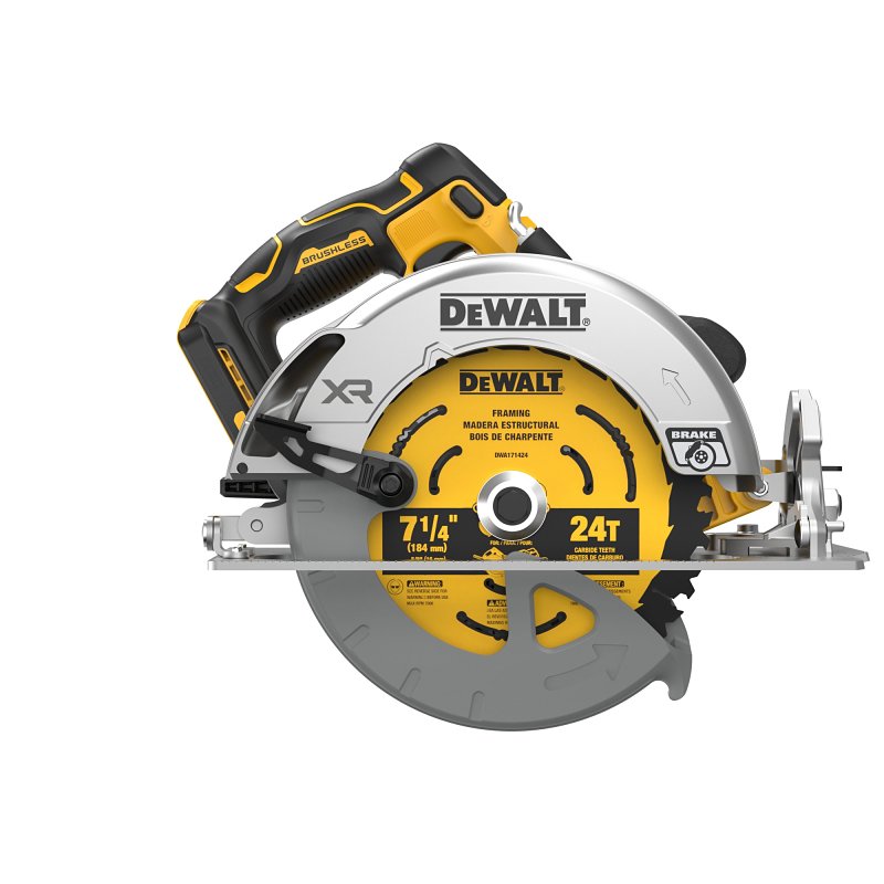 DEWALT 20V MAX XR DCS590B Brushless Cordless Circular Saw, Tool Only, 20 V, 7-1/4 in Dia Blade, 22.5, 45, 57 deg Bevel